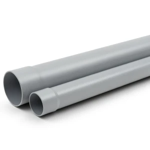 أنابيب بلاستيك UPVC ضغط 15 بار مقاس 4 إنش سمك 8.4 مم لون رمادي