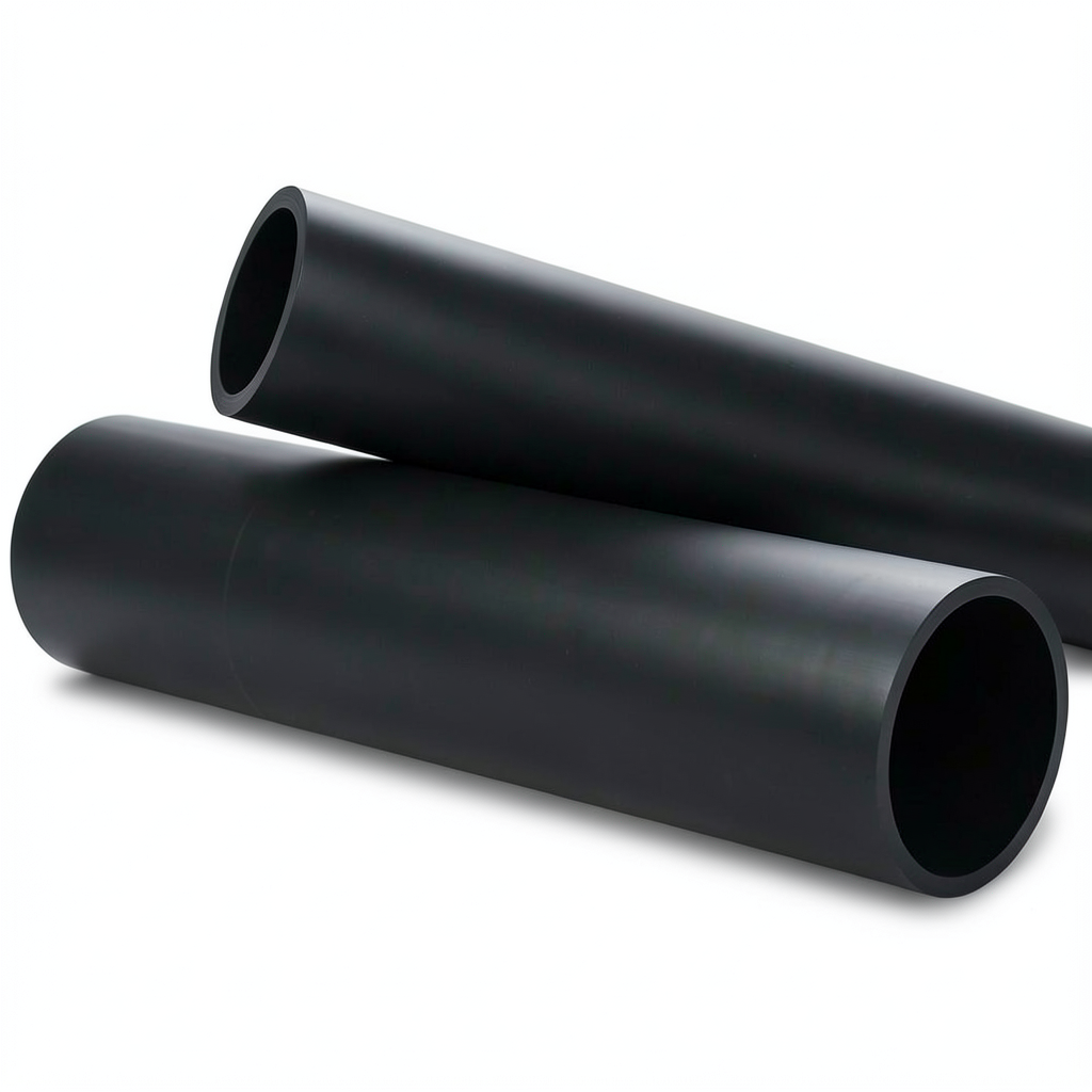 انابيب بلاستيك HDPE ضغط 4 بار PE 80، قطر خارجي 800 ملم SDR 33، لون اسود