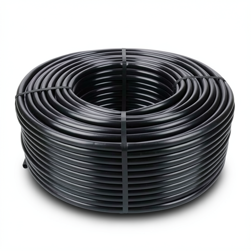 High Density Polyethylene Coil Pipe PN 16 Bar PE 80, 20 mm OD, 2.8 mm Thickness, Black