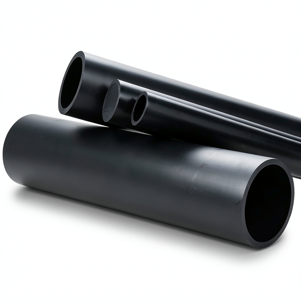 High Density Polyethylene Pipe Pressure 4 Bar PE 80 Outside Diameter 900 mm SDR 33 Black Color
