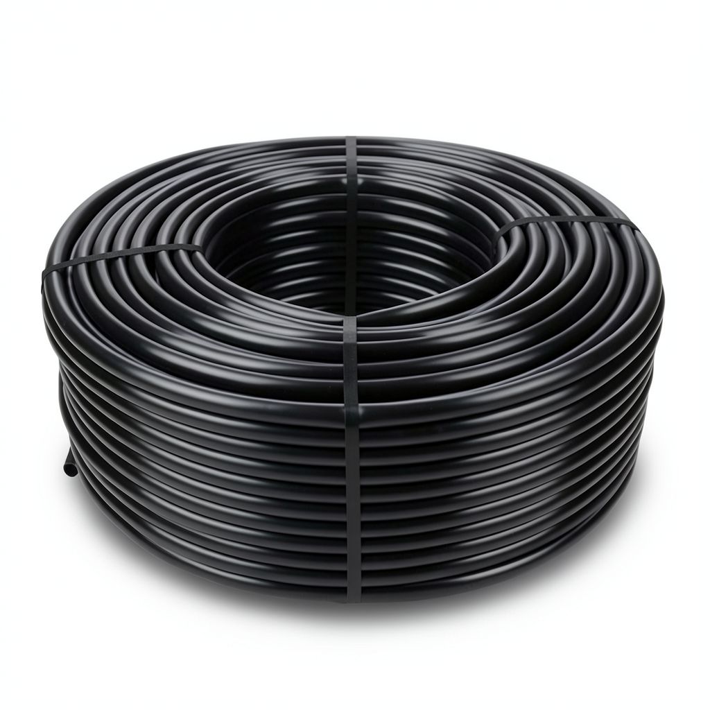 HDPE Coil Pipe 6 Bar Pressure PE 80, 110 mm OD, 5.0 mm Thickness, Black
