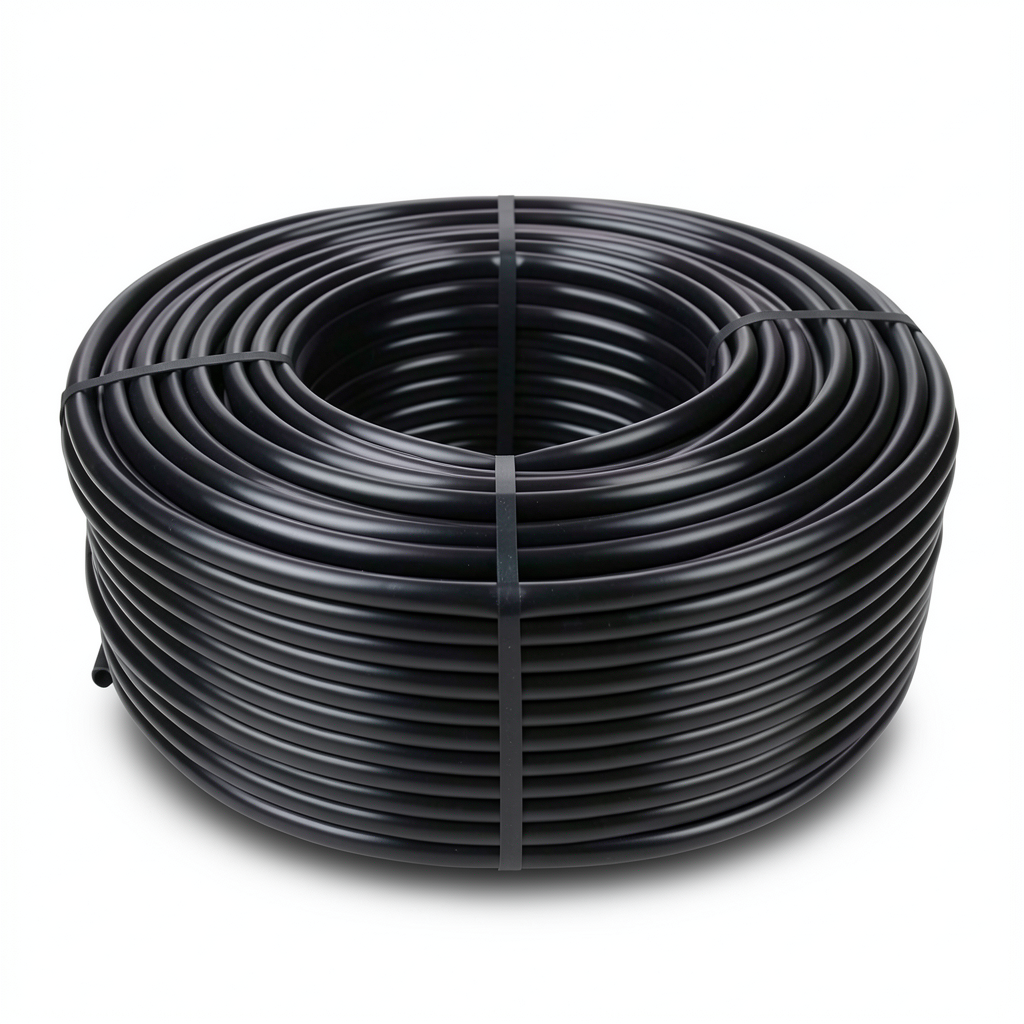 لفة انابيب بلاستيك HDPE ضغط 6 بار PE 80، قطر خارجي 125 ملم SDR 33 لون اسود
