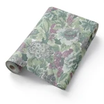 Spanish Wallpaper Floral Design Green Color, Size 10mx0.53m, Model 4003-3