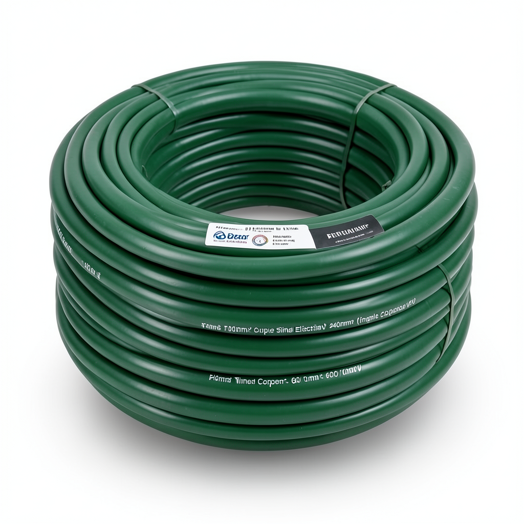 Flexible Tinned Copper Single Electrical Wire 240mm² 600/1000V Green | Al Fanar