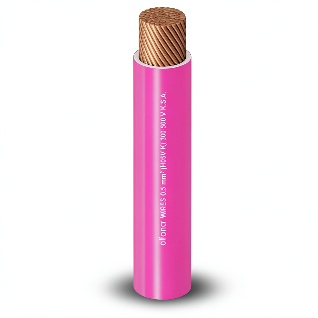 Flexible Copper Electric Wire 0.75mm 600/1000V 300ft Pink | Al Fanar