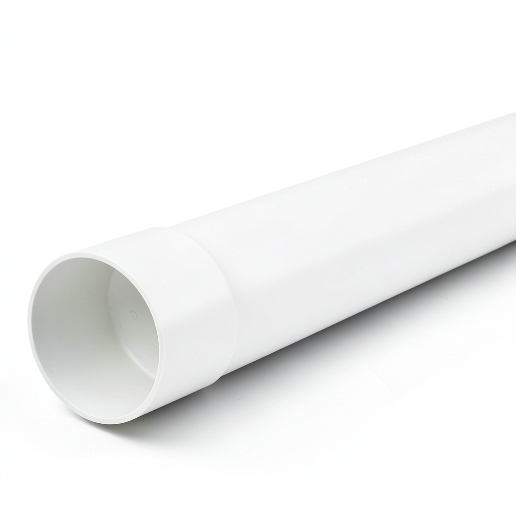 مواسير UPVC ضغط 7.5 بار SDR 34.4 قطر خارجي 125 ملم سمك 3.7 ملم لون أبيض