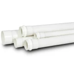 UPVC Plastic Pipe PN 15 Bar Size 8 inch Thickness 14.5 mm White Color
