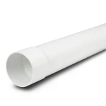 UPVC Plastic Pipe PN 7.5 Bar SDR 34.4, 180 mm OD, 5.3 mm Thickness, White Color