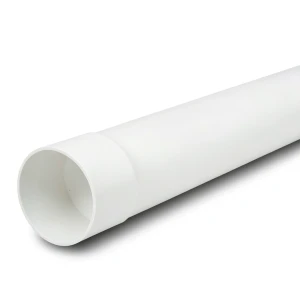 أنابيب UPVC ضغط 7.5 بار SDR 34.4 قطر خارجي 160 ملم سماكة 4.7 ملم أبيض