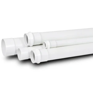 UPVC Plastic Pipe PN 15 Bar Size 4 inch Thickness 8.4 mm White Color