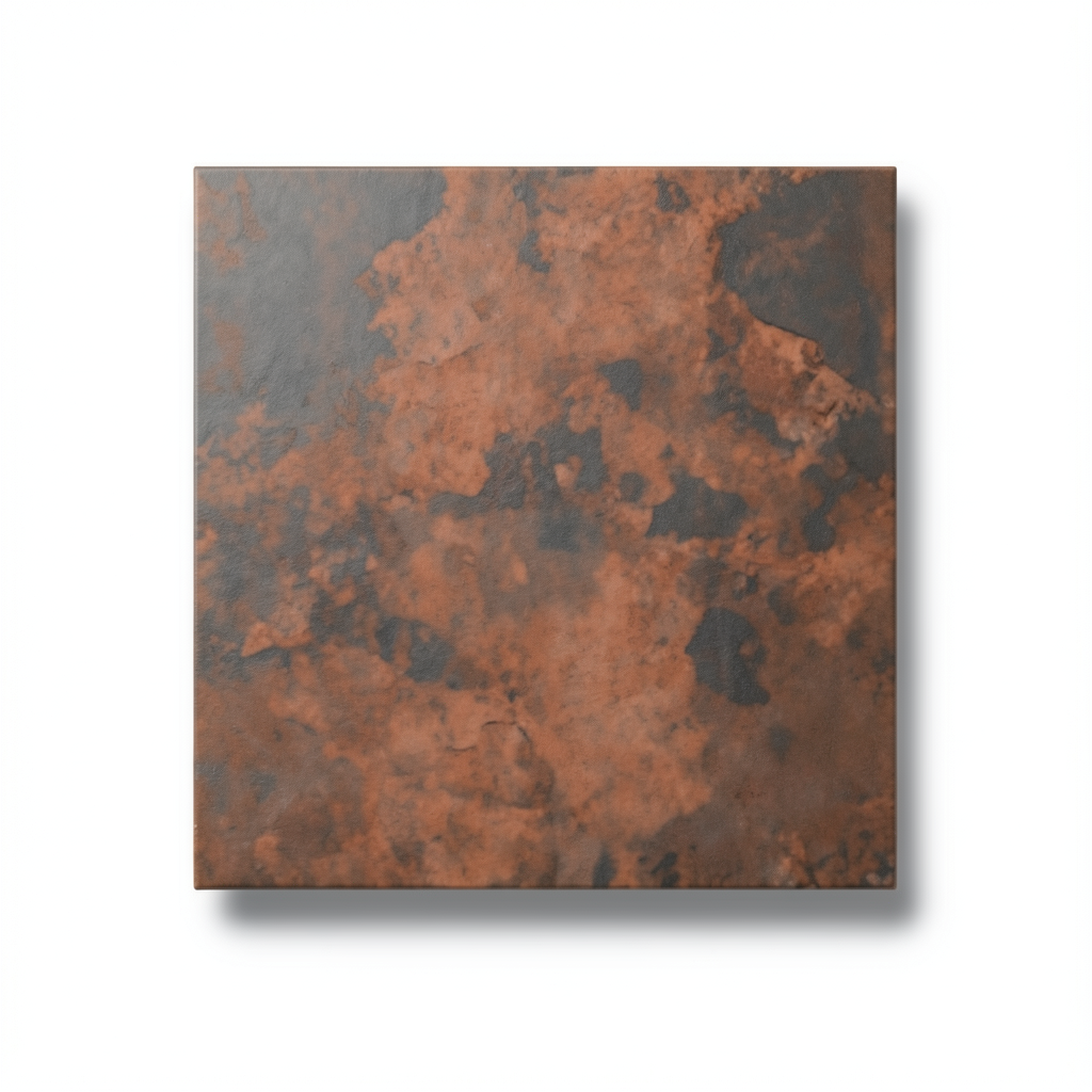 Porcelain Flooring Tiles 10 mm Thickness, 45x45 cm, Rust Color, Canyon Design