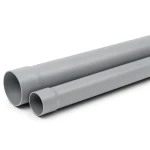 UPVC Plastic Pipe PN 12 Bar Size 4 inch Thickness 7.4 mm Gray Color
