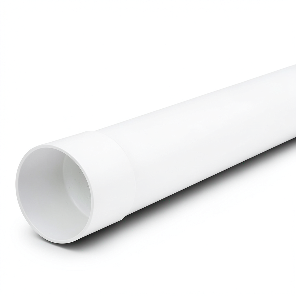 مواسير UPVC ضغط 7.5 بار SDR 34.4 قطر خارجي 200 ملم سمك 5.9 ملم لون أبيض