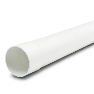 UPVC Plastic Pipe PN 7.5 Bar SDR 34.4, 225 mm OD, 6.6 mm Thickness, White