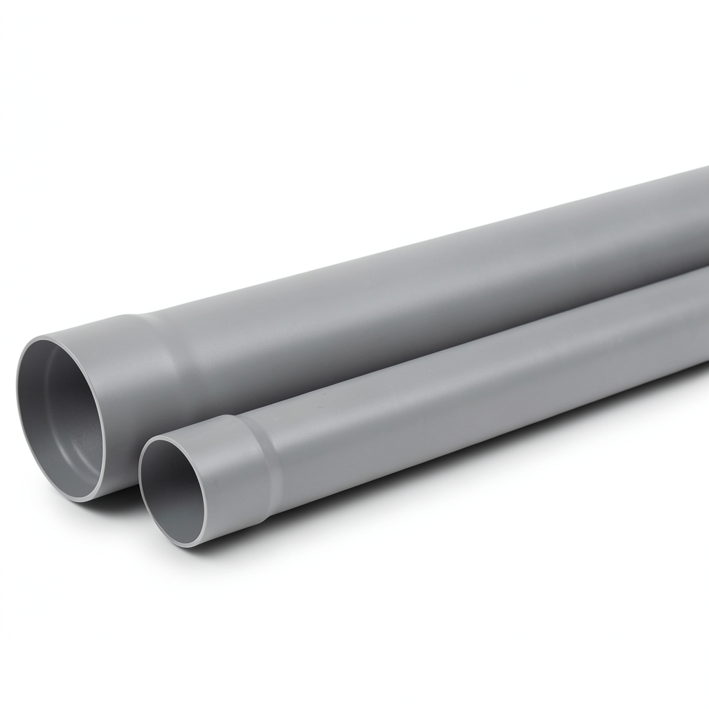 UPVC Pipe PN 12 Bar Size 6 inch Thickness 10.4 mm Grey Color | Almona