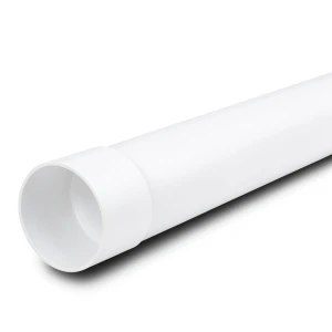 UPVC Plastic Pipe PN 8 Bar SDR 33, 110 mm OD, 3.4 mm Thickness, White