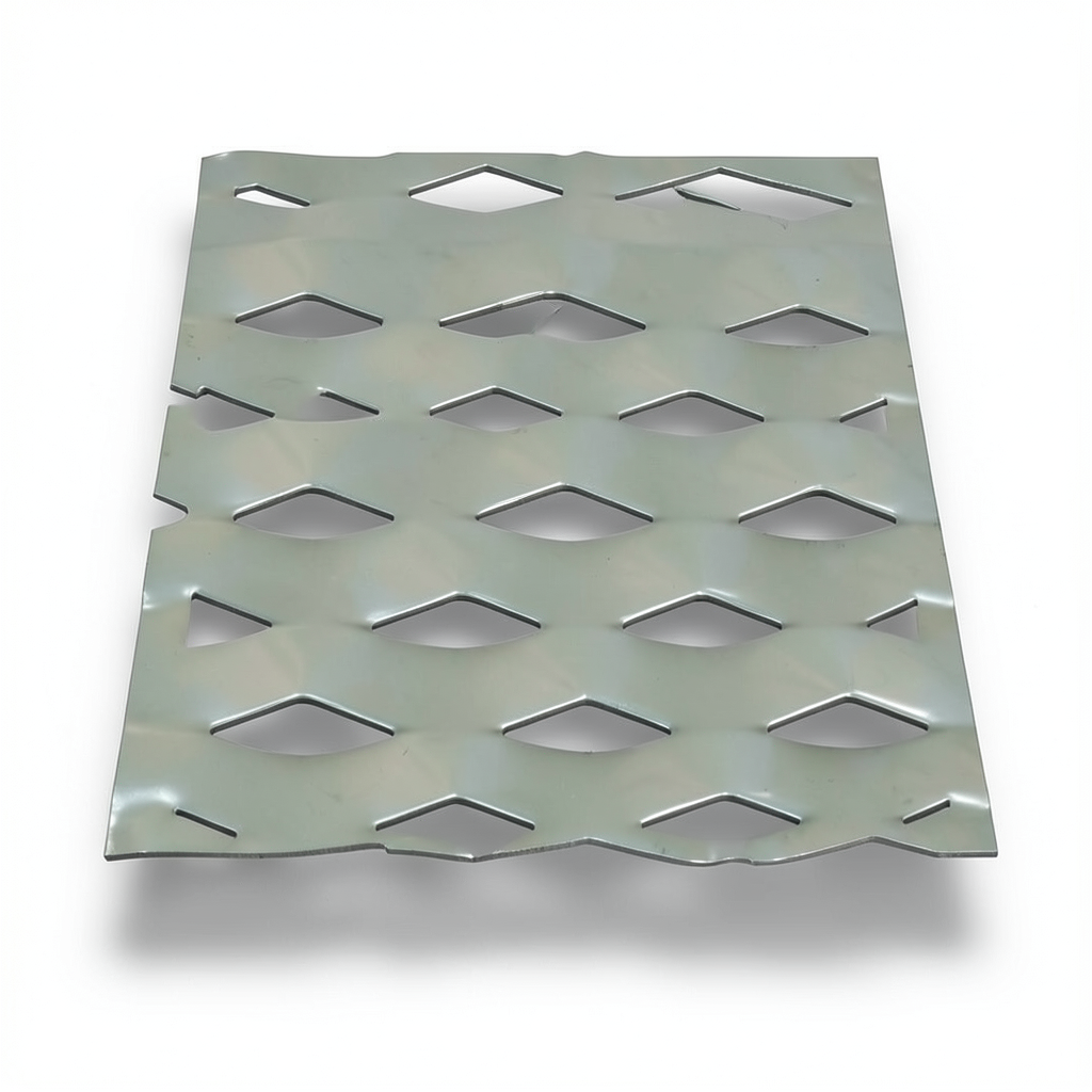 Hot Rolled Expanded Metal Sheet 2.3 mm Thickness, 2.44 M Width, 6 M Length, Drie Design