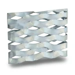 شبك بقلاوة حديد اسود سمك 3.8 مم، مقاس 1.22×1 متر، تصميم درع