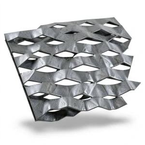 Hot Rolled Expanded Metal Mesh Drie Form Thickness 3.8 mm Width 1.22 M Length 2 M