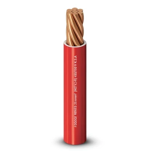 Stranded Electric Wire 95mm² 450/750V, Copper Conductor 2.66mm Diameter, Heat Resistant PVC Insulation, Red | Al Fanar