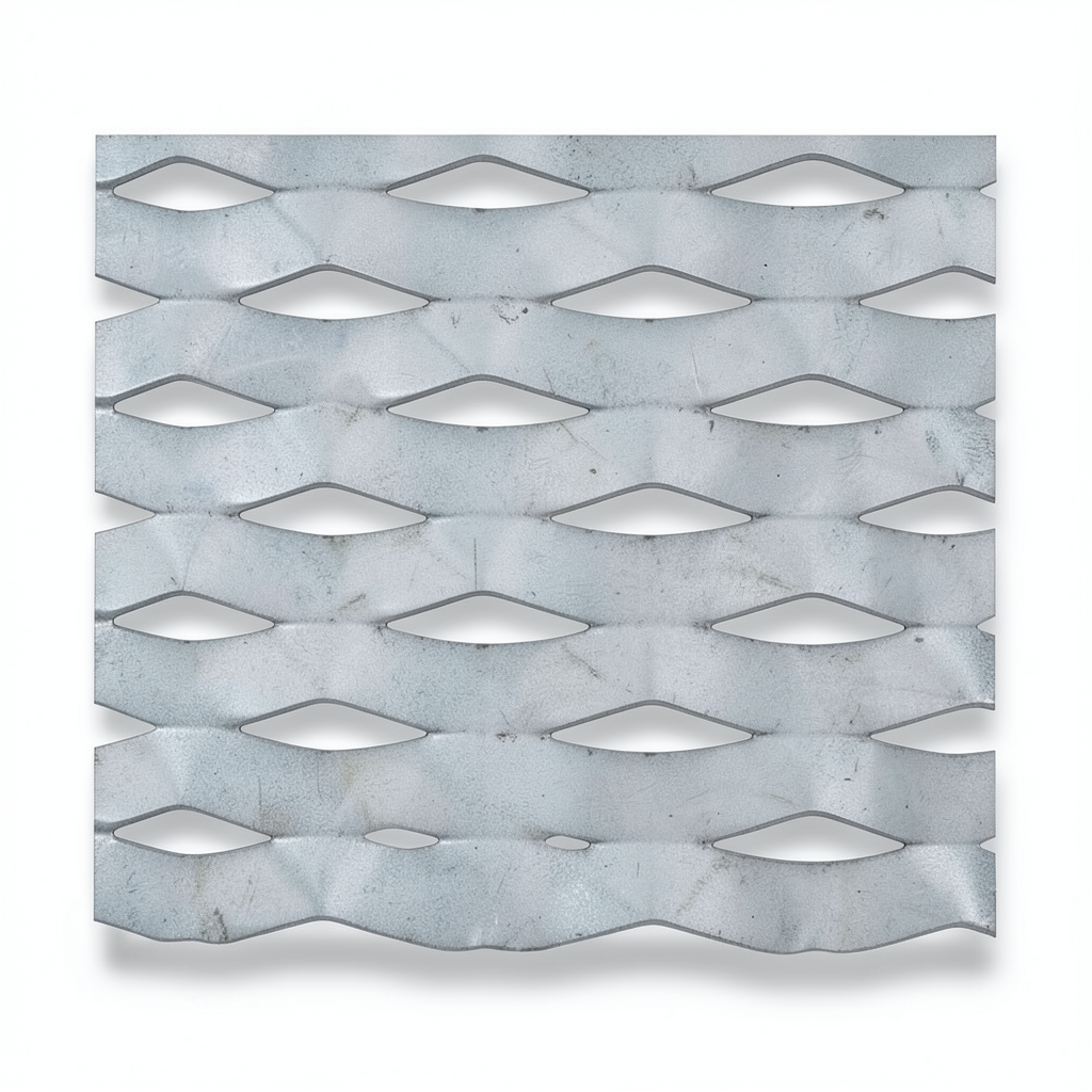 Hot Rolled Expanded Metal Mesh Drie Shape Wire Diameter 2.3 mm Width 2.44 M Length 7 M