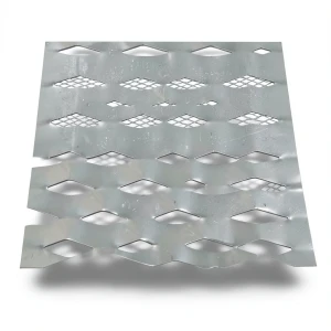شبك ممدد بقلاوة حديد اسود تصميم درع سمك 3.8 مم مقاس 1.22×7 م