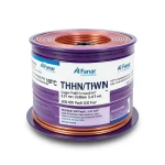 كابل نحاس THHN/THWN معزول PVC 105°C مقاس 3.31 مم² قطر 3.4 مم 600 فولت طول 300 قدم لون بنفسجي | شركة الفنار