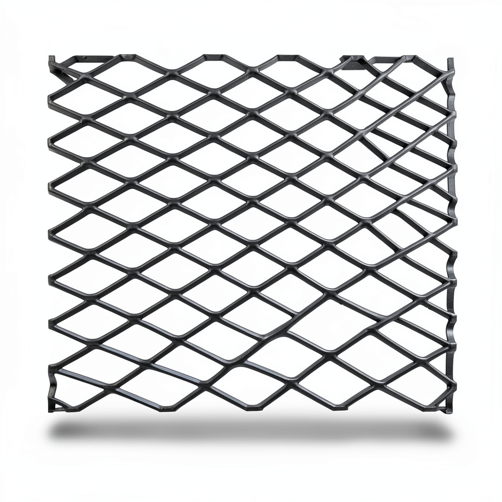 Hot Rolled Black Steel Expanded Metal Mesh Khaleeji 1.7 mm Thickness 1.22x2 m