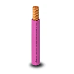 كابل نحاس THHN/THWN معزول بمادة PVC 105°C مقاس 1.31 مم²، قطر 2.5 مم، 600 فولت، طول 300 قدم، لون زهري | شركة الفنار