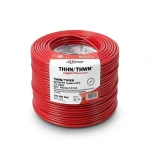 كابل نحاس THHN/THWN معزول PVC 105°C مقاس 8.37 مم² قطر 5.9 مم 600 فولت طول 500 قدم لون أحمر | شركة الفنار