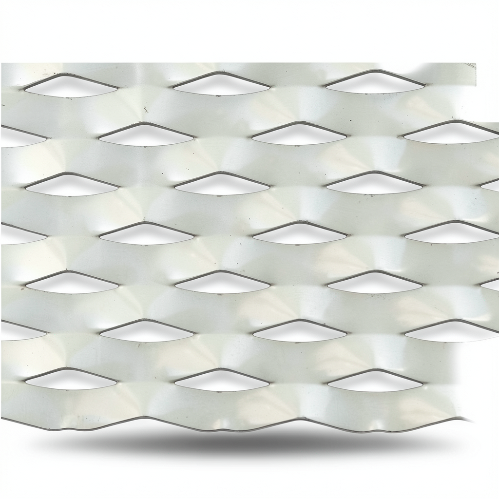 Hot Rolled Expanded Metal Mesh Drie Shape, Wire Diameter 2.3 mm, Width 1.22 M, Length 4 M