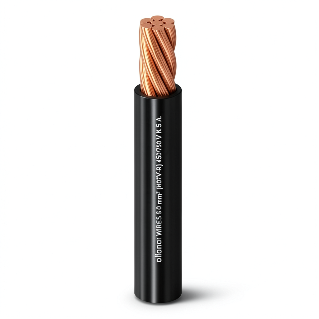 Copper Stranded Wire 95mm 450/750volts Heat Resistant PVC Insulation, Black | Al Fanar
