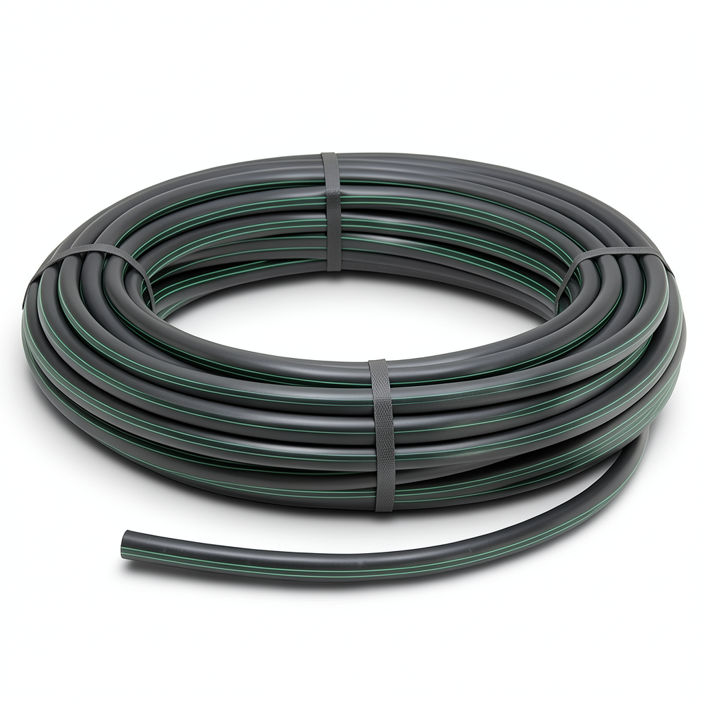 HDPE Polyethylene Coil Pipe PN 6 Bar PE 63, 90 mm Diameter, SDR 17.6, Black
