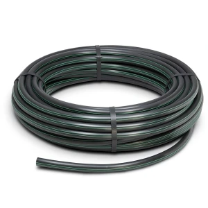 لفة أنابيب HDPE ضغط 6 بار PE 63 قطر خارجي 140 مم SDR 17.6 لون أسود