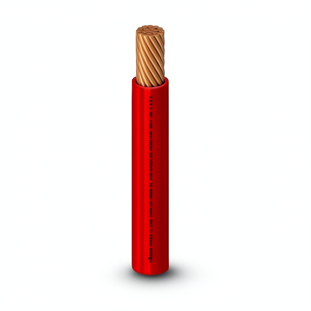 THHN/THWN Copper Cable PVC Insulation 105°C Diameter 8.8 mm 600 Volt 500 Feet Red | Al Fanar