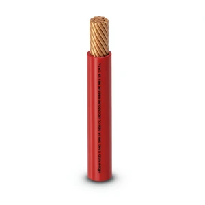 كابل نحاسي THHN/THWN معزول بمركب PVC 105 درجة مئوية قطر 10.0 مم 600 فولت 500 قدم أحمر | شركة الفنار