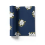 Spanish Wallpaper Floral Design Dark Blue, Size 10mx0.53m, Model 4002-5