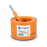 سلك كهرباء نحاس مجدول 2 AWG مطلي بالقصدير معزول PVC 105°C برتقالى 600 فولت 500 قدم | شركة كابلات الشرقية للصناعة