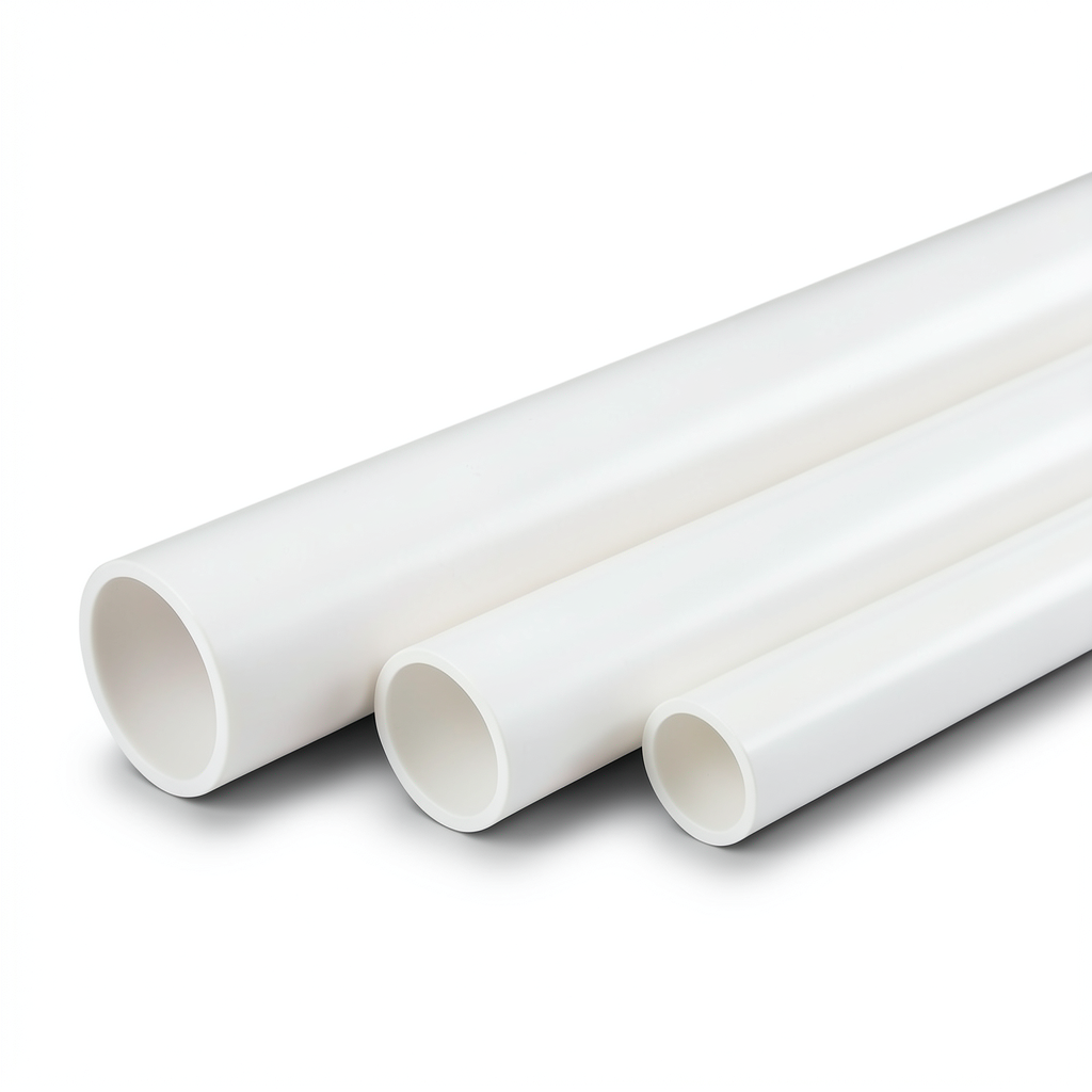مواسير UPVC جدول 40 مقاس 1 إنش سمك 3.38 مم لون أبيض