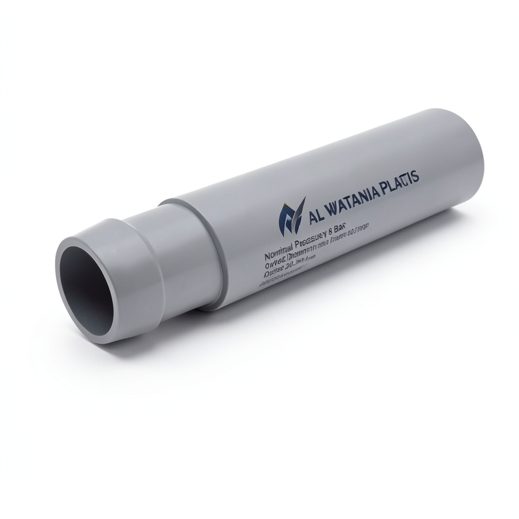 UPVC Pipes Nominal Pressure 8 Bar Outside Diameter 800 mm Thickness 24.5 mm Gray | Al Watania Plastics