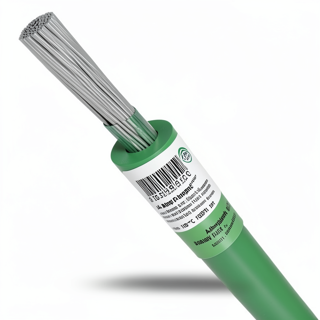 لفة سلك نحاس مجدول 14 AWG مطلي بالقصدير عزل PVC 105°C اخضر 600 فولت طول 2500 قدم | شركة كابلات الشرقية للصناعة