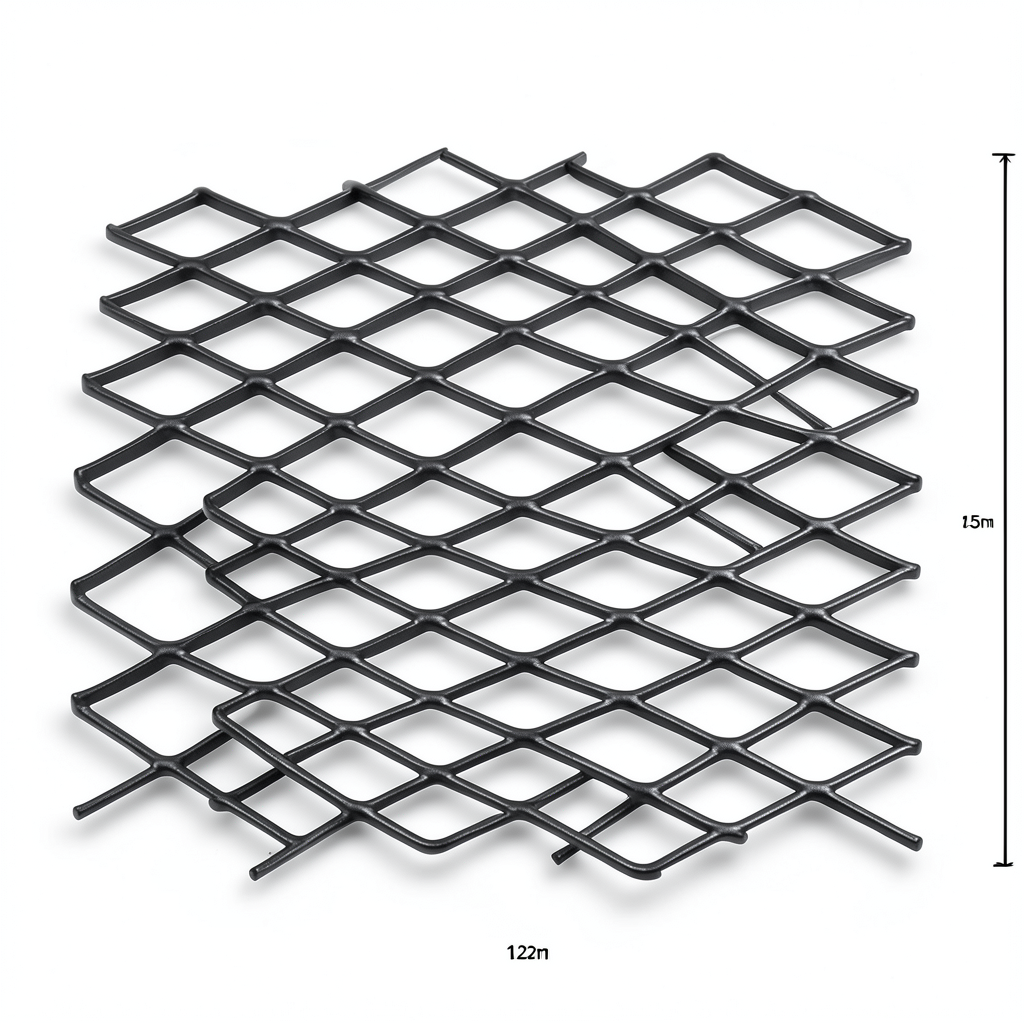 Hot Rolled Black Steel Expanded Metal Mesh Khaleeji 1.8 mm Thickness 1.22m Width 5m Length