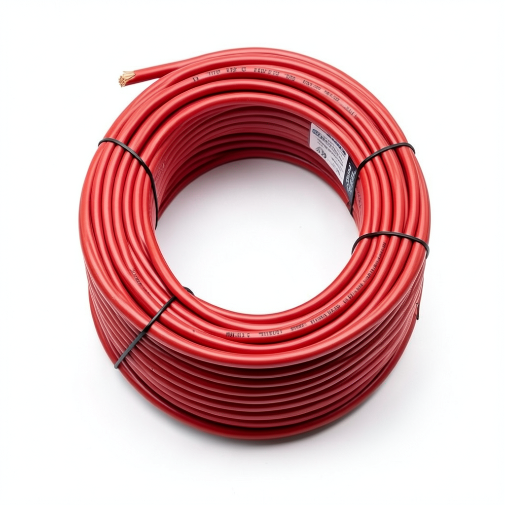 كابل نحاسي THHN/THWN معزول PVC 105 درجة مئوية قطر 8.8 مم 600 فولت 500 قدم أحمر | شركة الفنار