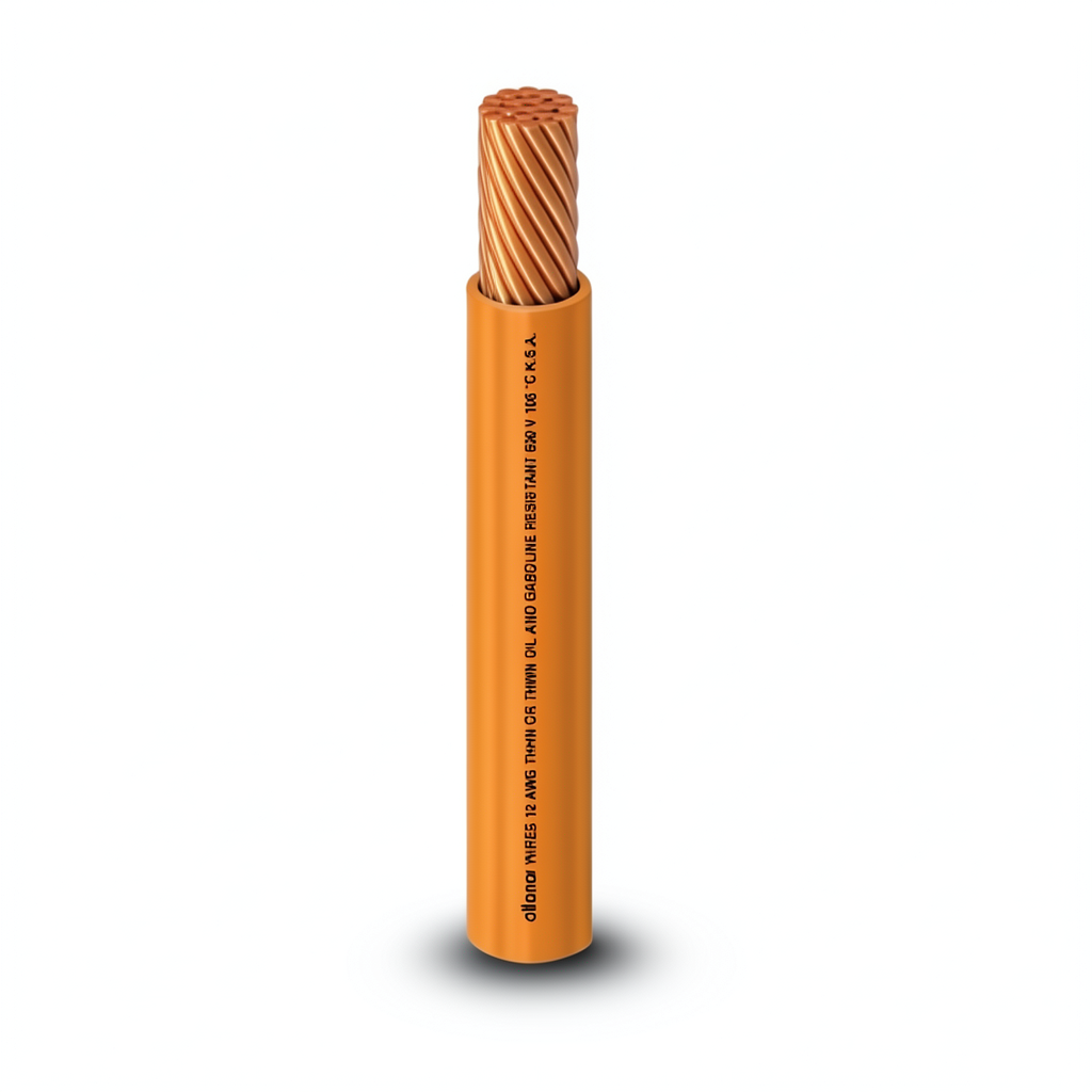 THHN/THWN Copper Cable PVC Insulation 3.4 mm Diameter 600 Volt 500 Feet Orange | Al Fanar