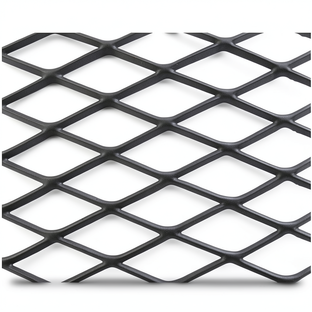 Hot Rolled Black Steel Expanded Metal Mesh Khaleeji 2 mm Thick 1.22x1 m