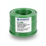 8 AWG Stranded Tinned Copper Electric Wire, PVC Insulated 105°C, Green, 600V, 500ft | Asharqiyah Cables Company for Industry