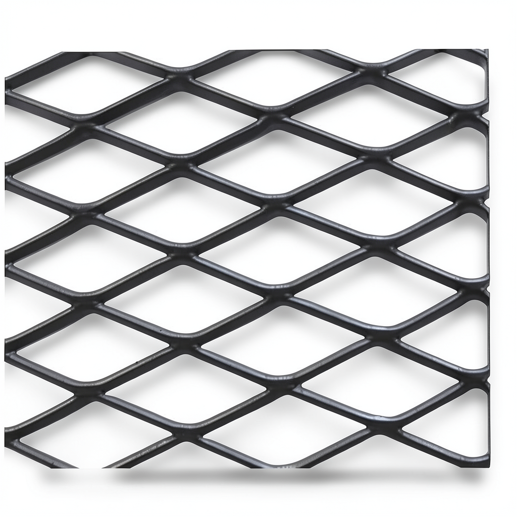 Hot Rolled Black Steel Expanded Metal Mesh Khaleeji 2 mm Thickness 1.22x4 m