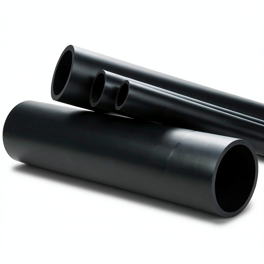 مواسير بلاستيك HDPE ضغط 4 بار PE 80 قطر خارجي 1000 ملم سمك 30.6 ملم لون اسود