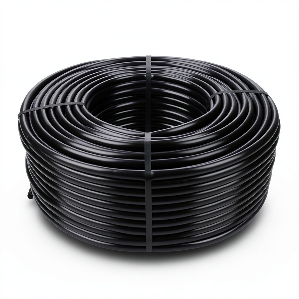 لفة HDPE ضغط 6 بار PE 80 قطر 63 مم SDR 33 لون اسود