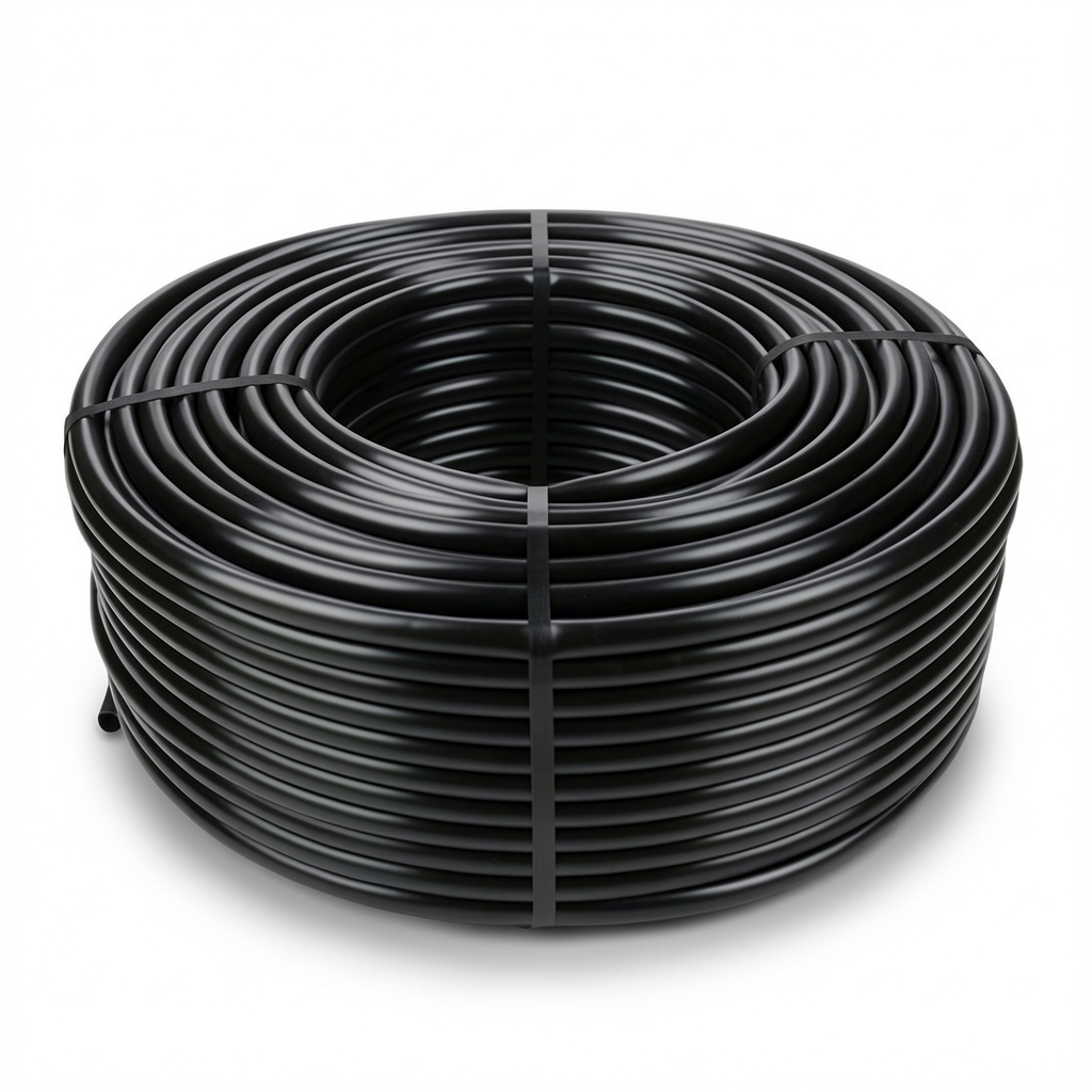 HDPE Coil Pipe 6 Bar Pressure PE 80, 110 mm OD, 5.0 mm Thickness, Black